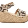Women's Coconuts By Matisse Flirty Platform Sandals Grey Snake