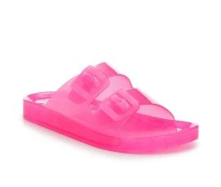 Women's MIA Jewel Footbed Sandals Neon Pink -GC shoes Shop 2 1