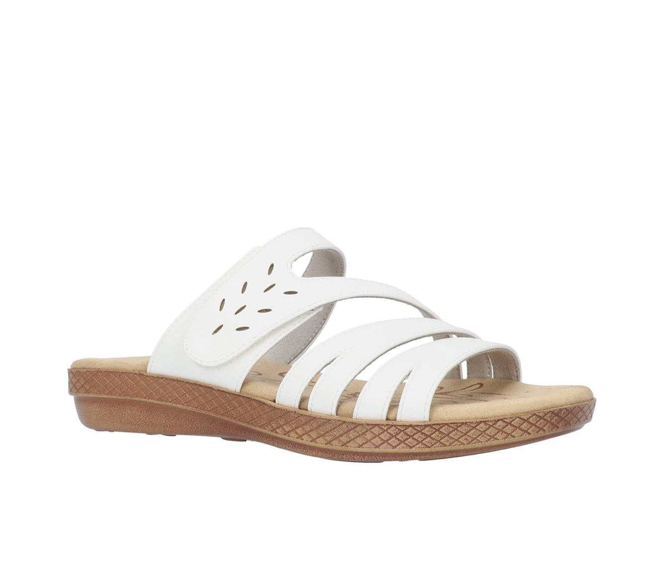 Women's Easy Street Alma Slide Sandals White 3 Women's Easy Street Alma Slide Sandals White - Image 3