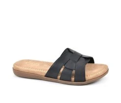 Women's Cliffs By White Mountain Fredie Slide Sandals Black/Burn -GC shoes Shop 2 1014