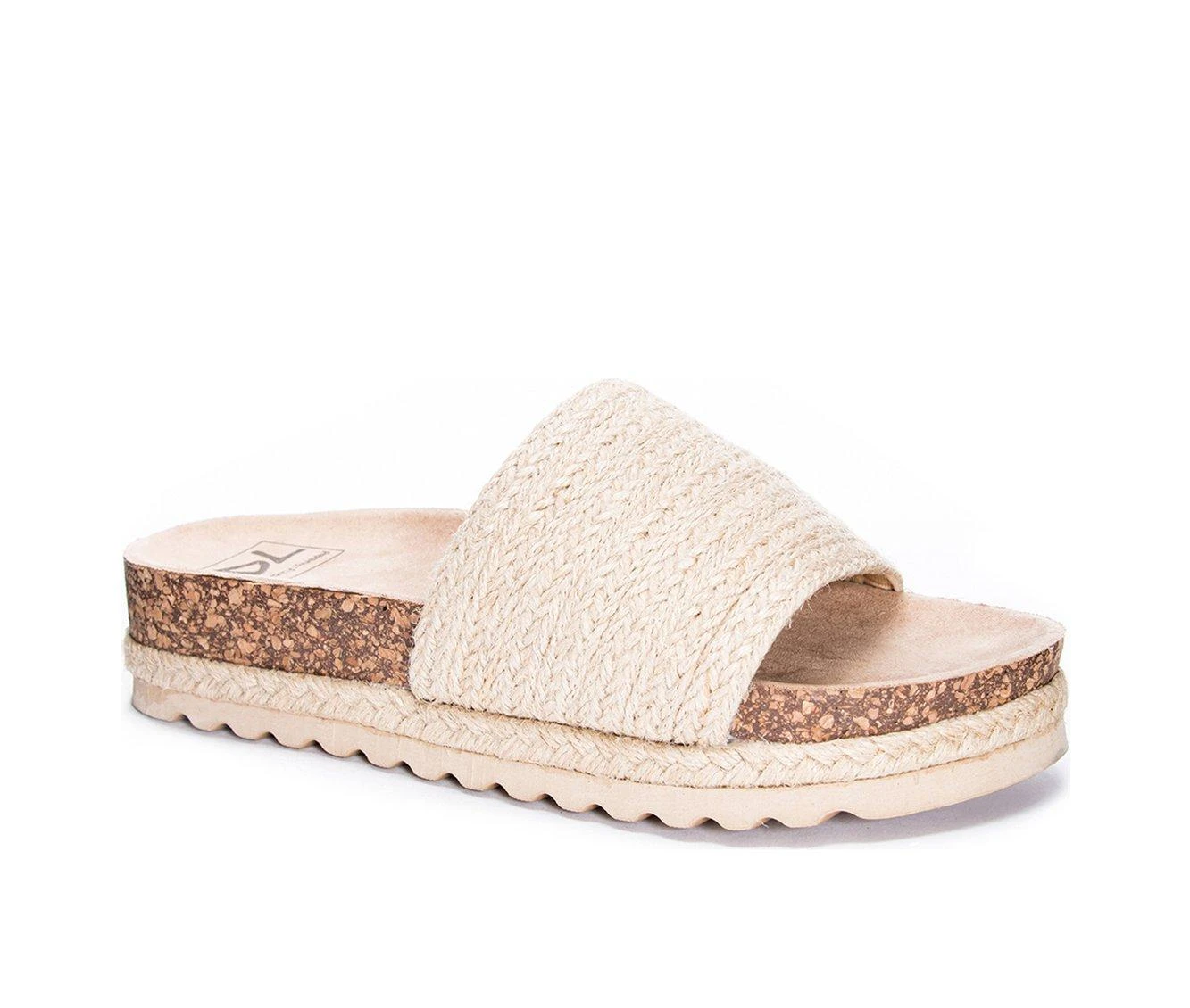 Women's Dirty Laundry Diamonds Footbed Slide Sandals Natural 3 Women's Dirty Laundry Diamonds Footbed Slide Sandals Natural - Image 3
