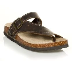 Women's White Mountain Carly Footbed Sandals Dark Brown -GC shoes Shop 2 123