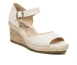 Women's LifeStride Go For It Sustainable Wedge Sandals Cream 8 Women's LifeStride Go For It Sustainable Wedge Sandals Cream -GC shoes Shop 2 1281