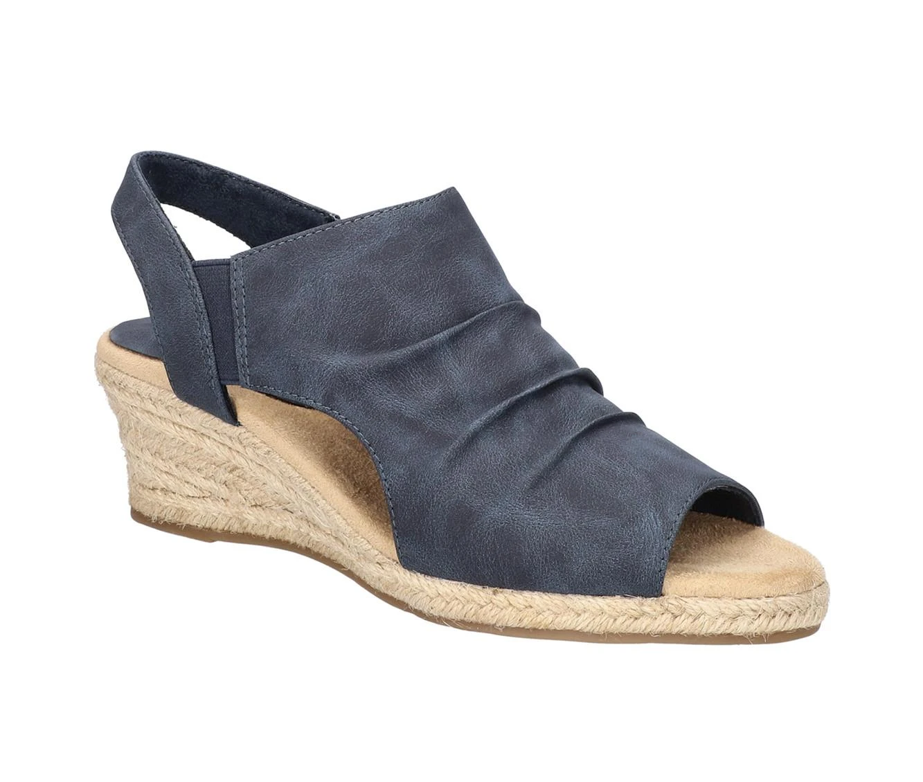 Women's Easy Street Teje Espadrille Wedge Sandals Navy 3 Women's Easy Street Teje Espadrille Wedge Sandals Navy - Image 3