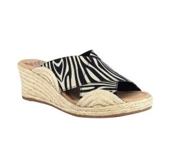 Women's Impo Normi Wedge Sandals Ivory/ Black -GC shoes Shop 2 1313