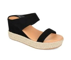 Women's Journee Collection Alissa Espadrille Wedges Black -GC shoes Shop 2 1327