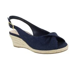 Women's Bella Vita Sylvie II Espadrille Wedges Soft Denim -GC shoes Shop 2 1328
