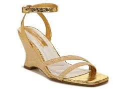 Women's Franco Sarto Franca 2 Wedge Dress Sandals Natural -GC shoes Shop 2 1342