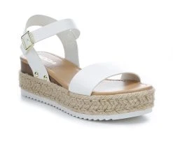Women's Soda Clip Espadrille Wedges White -GC shoes Shop 2 153