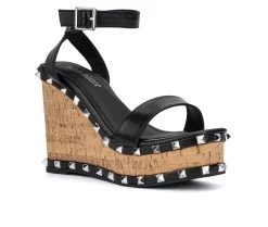 Women's Olivia Miller Talani Wedge Sandals Black -GC shoes Shop 2 172