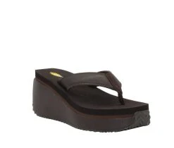 Women's Volatile Frappachino Wedge Flip-Flops Brown 8 Women's Volatile Frappachino Wedge Flip-Flops Brown -GC shoes Shop 2 175