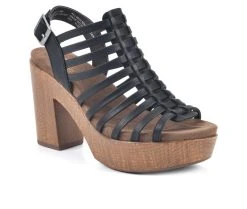 Women's White Mountain Astonish Platform Heeled Sandals Blk/Burn/Smooth -GC shoes Shop 2 191