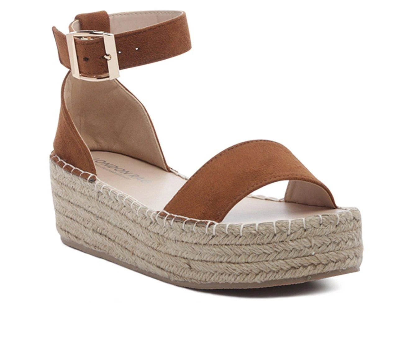 Women's London Rag Diyora Espadrille Wedge Sandals Women's London Rag Diyora Espadrille Wedge Sandals Tan -GC shoes Shop 2 194