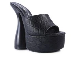 Women's London Rag Oomph Platform Dress Sandals Black 2 Women's London Rag Oomph Platform Dress Sandals Black -GC shoes Shop 2 195