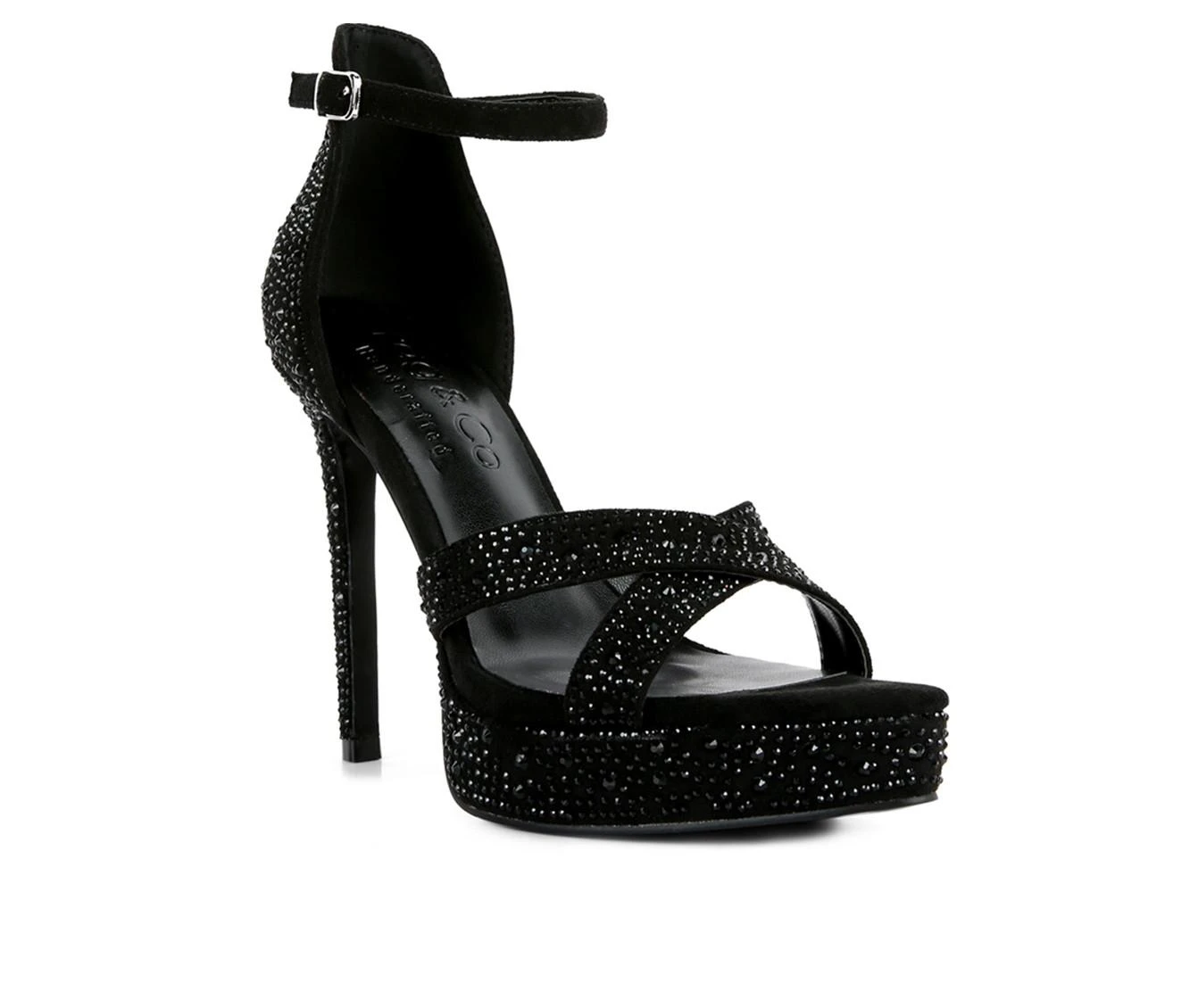 Women's Rag & Co Regalia Platform Dress Sandals Black 3 Women's Rag & Co Regalia Platform Dress Sandals Black - Image 3