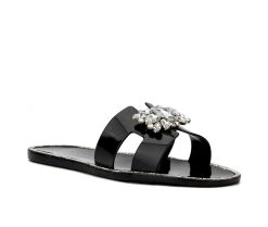 Women's Olivia Miller Kai Platform Wedge Sandals Black 2 Women's Olivia Miller Kai Platform Wedge Sandals Black -GC shoes Shop 2 219