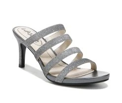Women's LifeStride Marquee Dress Sandals Pewter Fabric -GC shoes Shop 2 229