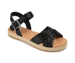 Women's Journee Collection Brooke Espadrille Flatform Sandals Black -GC shoes Shop 2 237