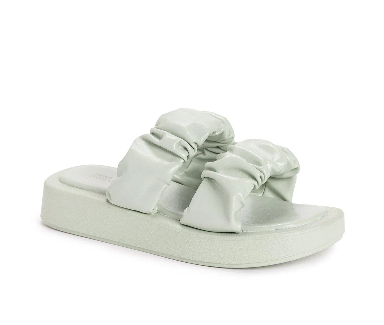 Women's MUK LUKS Club South Beach Platform Sandals Mint 3 Women's MUK LUKS Club South Beach Platform Sandals Mint - Image 3