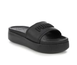 Women's Puma Platform Slide 2 Sport Slides Black/Black 8 Women's Puma Platform Slide 2 Sport Slides Black/Black -GC shoes Shop 2 242