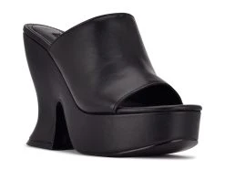 Women's Nine West Flower Platform Dress Sandals Black 2 Women's Nine West Flower Platform Dress Sandals Black -GC shoes Shop 2 243