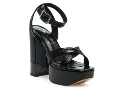 Women's London Rag Nyle Platform Dress Sandals Black -GC shoes Shop 2 248