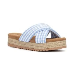 Women's Olivia Miller Summer Daze Platform Espadrille Sandals Blue -GC shoes Shop 2 249