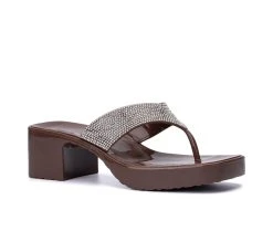Women's Olivia Miller Suzzie Dress Sandals Brown -GC shoes Shop 2 264