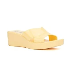 Women's Olivia Miller Karen Wedge Sandals Yellow -GC shoes Shop 2 276
