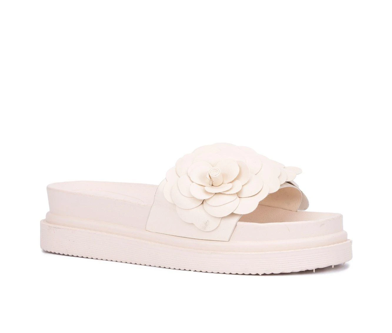 Women's New York And Company Camilia Platform Sandals Nude 3 Women's New York And Company Camilia Platform Sandals Nude - Image 3