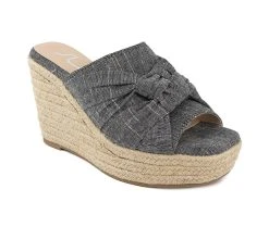 Women's Sugar Harlem Espadrille Wedge Sandals Black Linen 8 Women's Sugar Harlem Espadrille Wedge Sandals Black Linen -GC shoes Shop 2 294