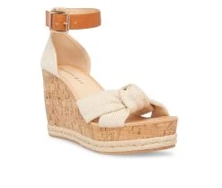 Women's Madden Girl Colette Platform Wedge Sandals Oatmeal Multi -GC shoes Shop 2 306