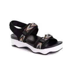 Women's MUK LUKS Roller Derby Platform Sandals Black -GC shoes Shop 2 312