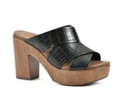 Women's White Mountain Alive Heeled Dress Sandals Black -GC shoes Shop 2 318