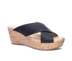 Women's CL By Laundry Dream Day Platform Wedge Sandals Black -GC shoes Shop 2 319