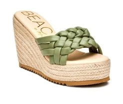 Women's Beach By Matisse Sasha Platform Wedges Sage -GC shoes Shop 2 321