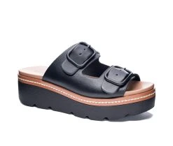 Women's Chinese Laundry Surfs Up Platform Sandals Black -GC shoes Shop 2 325