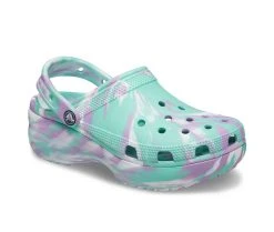 Women's Crocs Classic Platform Marbled Clogs Pistachio/Multi -GC shoes Shop 2 344