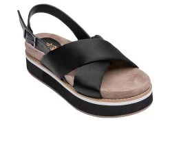 Women's Jane And The Shoe Alma Flatform Sandals Black -GC shoes Shop 2 357