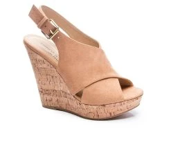 Women's Chinese Laundry Myya Wedges Camel -GC shoes Shop 2 359