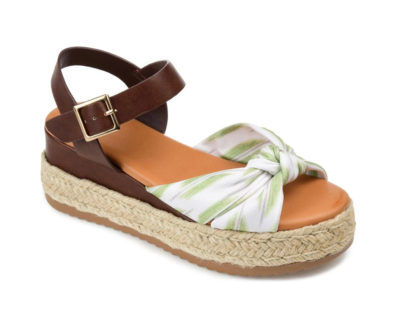Women's Journee Collection Adriann Espadrille Wedge Sandals Women's Journee Collection Adriann Espadrille Wedge Sandals Green -GC shoes Shop 2 364