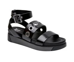 Women's Jane And The Shoe Poppy Platform Wedge Sandals Black -GC shoes Shop 2 366