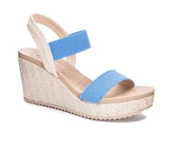 Women's CL By Laundry Kaylin Platform Wedges Blue 8 Women's CL By Laundry Kaylin Platform Wedges Blue -GC shoes Shop 2 383