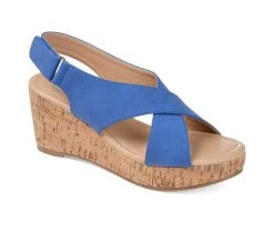 Women's Journee Collection Jenice Wedges Blue -GC shoes Shop 2 409
