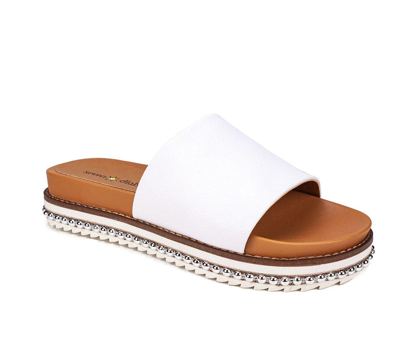 Women's Seven Dials Baywood Flatform Sandals White 3 Women's Seven Dials Baywood Flatform Sandals White - Image 3