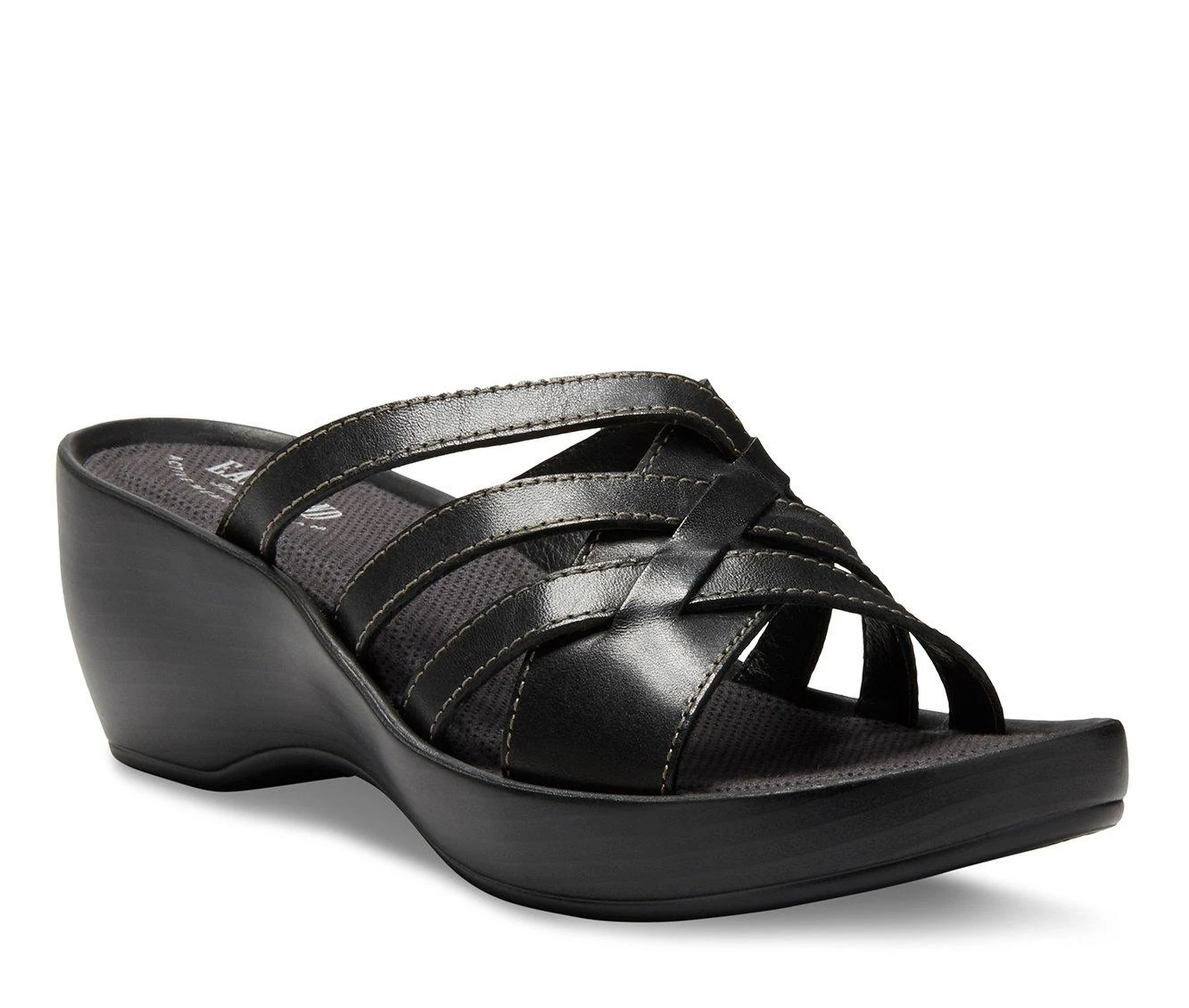 Women's Eastland Poppy Sandals Black 3 Women's Eastland Poppy Sandals Black - Image 3