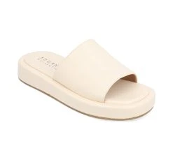 Women's Journee Collection Denrie Flatform Sandals Off White -GC shoes Shop 2 425