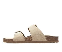 Women's Madden Girl Brando Footbed Sandals Taupe Suede -GC shoes Shop 2 43