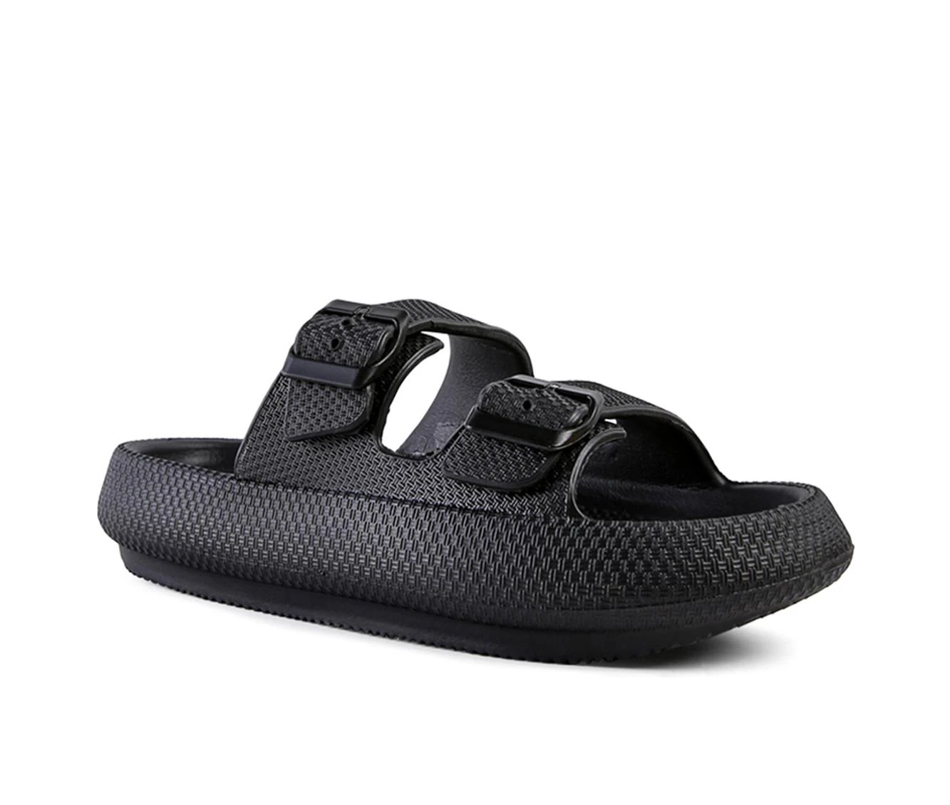 Women's London Rag Loma Platform Slide Sandals Black 3 Women's London Rag Loma Platform Slide Sandals Black - Image 3