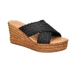 Women's Bella Vita Italy Geo-Italy Espadrille Wedge Sandals Black -GC shoes Shop 2 432